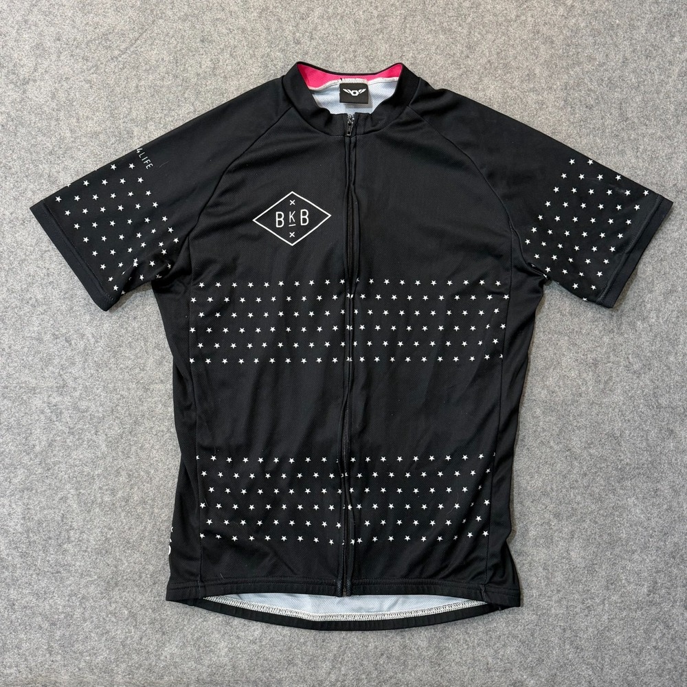 Twin Six Black White Star Club Raglan Short Sleeve Jersey Shirt Men's Size Large